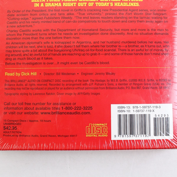 The Hostage by W. E. B. Griffin 15-Discs CD Set, 2005 New