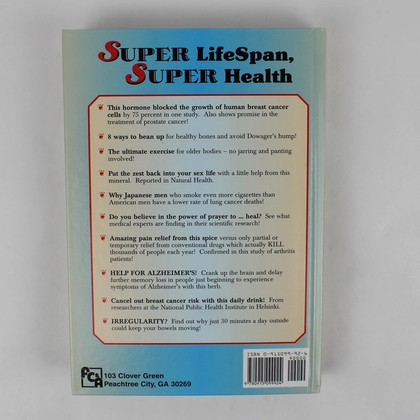 Super Lifespan Super Health 1997 First Printing Hardcover Produced by FC&A Good