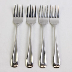 Set of 4 Oneida Satin Sand Dune With Frosted Indent Salad Forks 6.75 Inches