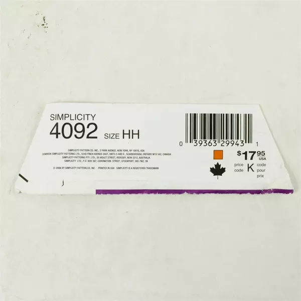 Simplicity Andrea Schewe 4092 Costumes For Adults Womens Size HH (6, 8, 10, 12)