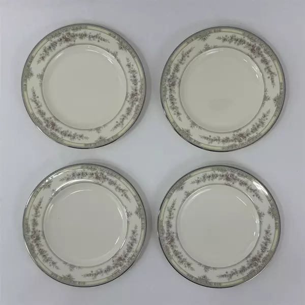 Set of 4 Noritake Shenandoah Bone China #9729 Bread Plates 6.25 Inch