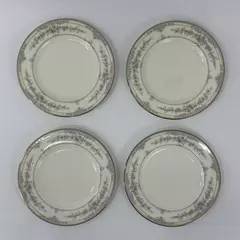 Set of 4 Noritake Shenandoah Bone China #9729 Bread Plates 6.25 Inch