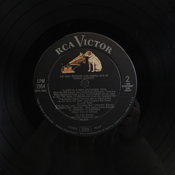 The Ames Brothers Sing Famous Hits of Famous Quartets RCA Victor LPM -1954