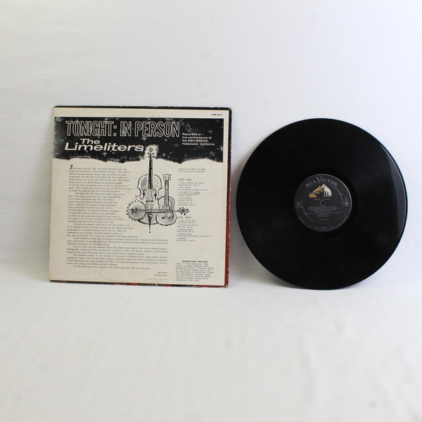 Tonight: In Person The Limeliters Vinyl LP Record RCA Victor LPM-2272 1961