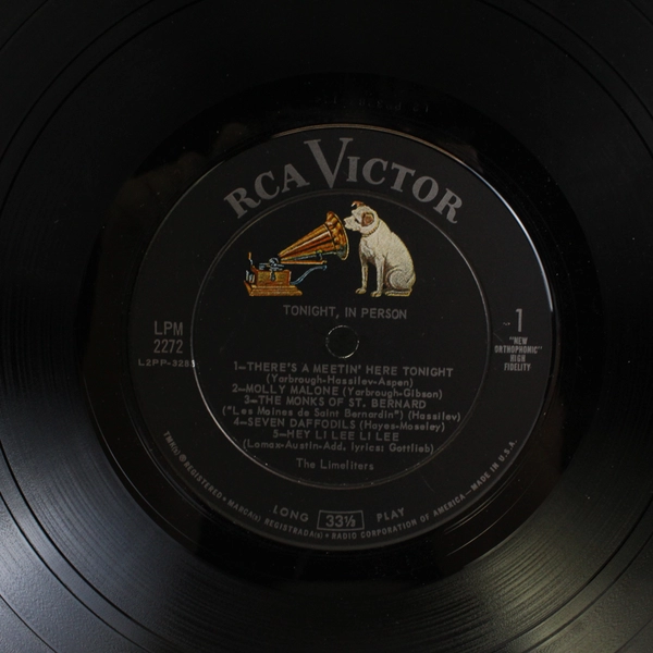 Tonight: In Person The Limeliters Vinyl LP Record RCA Victor LPM-2272 1961