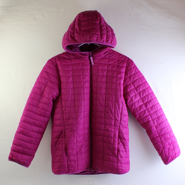 Cat & Jack Youth XL (14) Berry Purple Hooded Full Zip Up Puffer Jacket