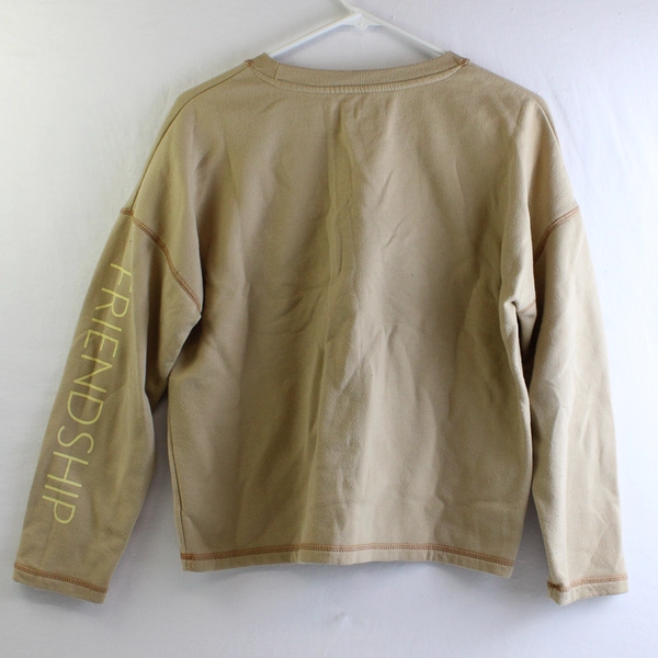 Tom and Jerry Women's M Beige "Best Friends Forever" Graphic Pullover Sweater