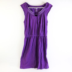Old Navy Purple Knee-Length Sleeveless Blouson Dress Women's Size Medium
