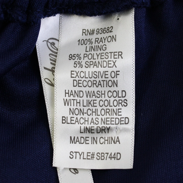 Simply Irresistible White Floral Embroidered Navy Blue Shift Dress Women's Small