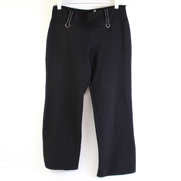 Jason Maxwell Solid Black Pull-On Wide-Leg Pants Women's Medium FLAW