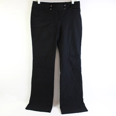 Have & Have Button Accent Solid Black Wide-Leg Pants Junior's Size 9
