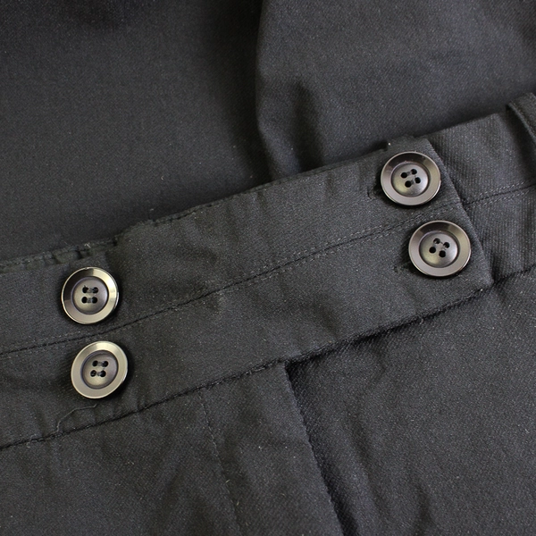 Have & Have Button Accent Solid Black Wide-Leg Pants Junior's Size 9