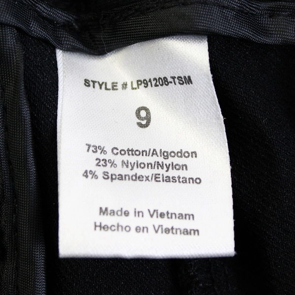 Have & Have Button Accent Solid Black Wide-Leg Pants Junior's Size 9