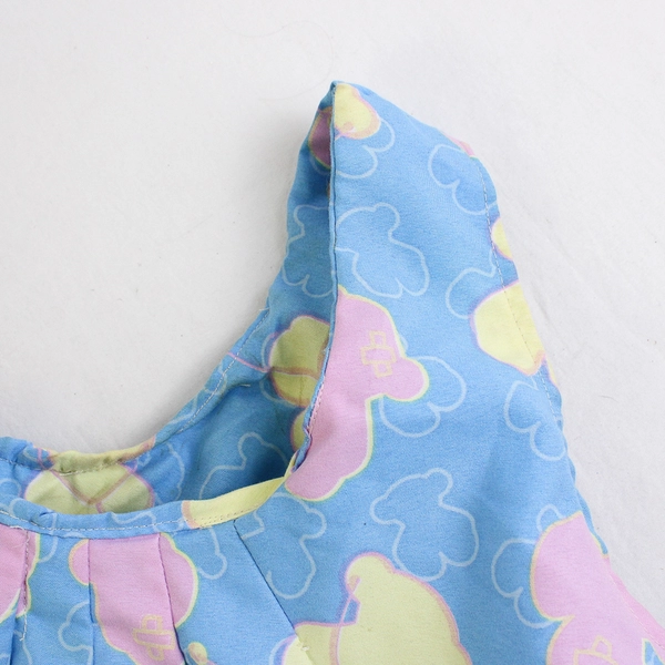 Handmade Vintage Teddy Bear Print Nightgown Women's Size Medium FLAW