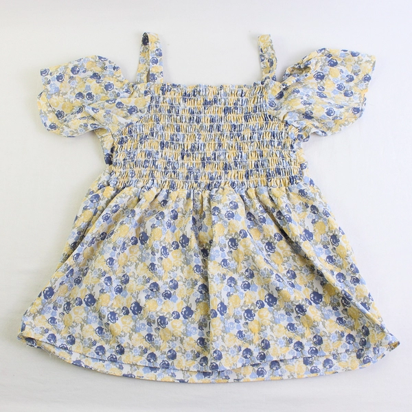 Girls Love Pink 2 Pc Outfit Blue and Yellow Floral Girls' Size 10/12