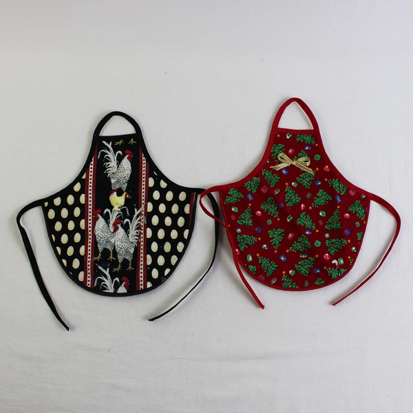 Lot of 5 Decorative Bottle Aprons Varied Designs