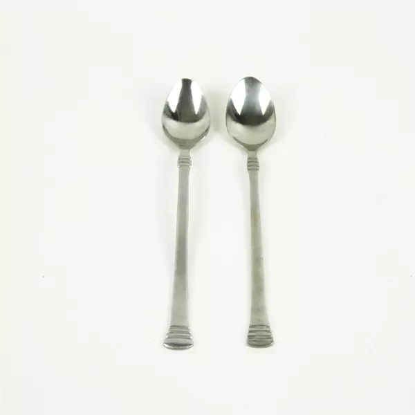 Lot of 2 Cambridge Codie Iced Teaspoons Stainless Glossy Silverware