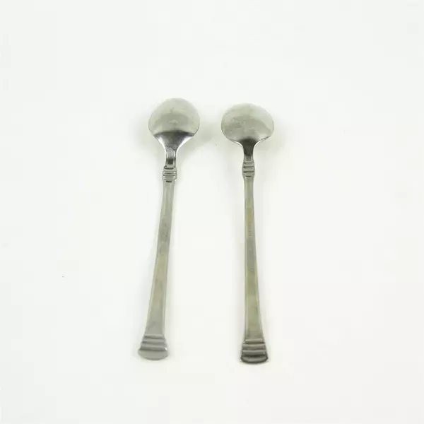 Lot of 2 Cambridge Codie Iced Teaspoons Stainless Glossy Silverware