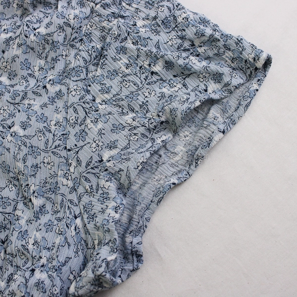 Angels Forever Young Light Blue Floral Midi High-Low Dress Women's Large