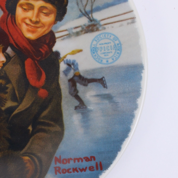 1982 Norman Rockwell Collectible Plate "Christmas Courtship" 11950F
