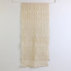 Vintage Ecru Lace Table Runner Dresser Scarf 11.5" x 47.5"