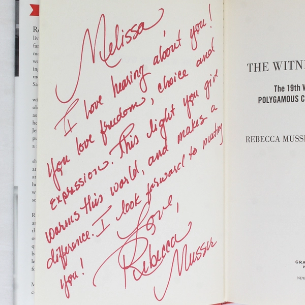The Witness Wore Red Rebecca Musser w/ M. Bridget Cook Hardcover Signed
