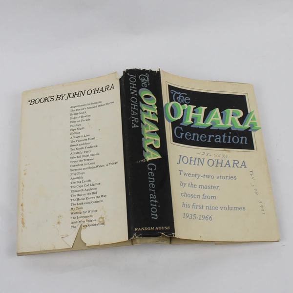 The O'Hara Generation by John O'Hara 1969 Hardcover/Dustjacket