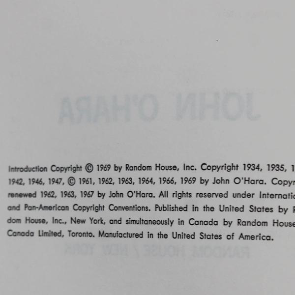 The O'Hara Generation by John O'Hara 1969 Hardcover/Dustjacket