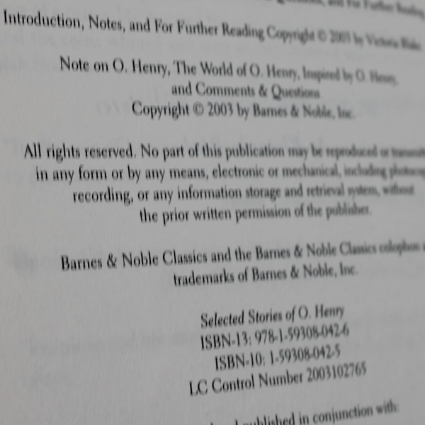 Barnes & Noble Classics Selected Stories of O. Henry Paperback