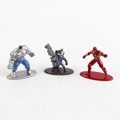Lot of 3 Marvel Nano Metalfigs 30806 Rocket 30803 Iron Spider 30799 Gray Hulk