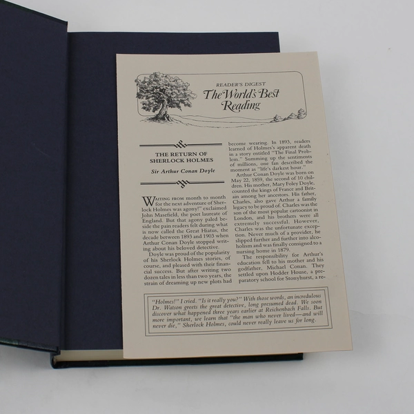 Reader's Digest The Return of Sherlock Holmes 1991 Hardcover w/ Pamphlet