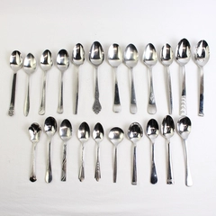 Mixed Lot of 22 Assorted Stainless Steel Spoons Wedding Event Flatware