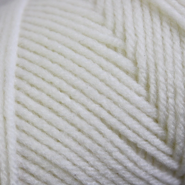 Lot of 2 Long Skeins of White Acrylic Yarn, 10.8 Inches Long