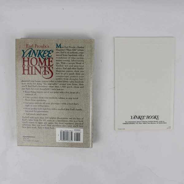 Earl Proulx's Yankee Home Hints HC 1993 A Home Remedies Pamphlet Included 