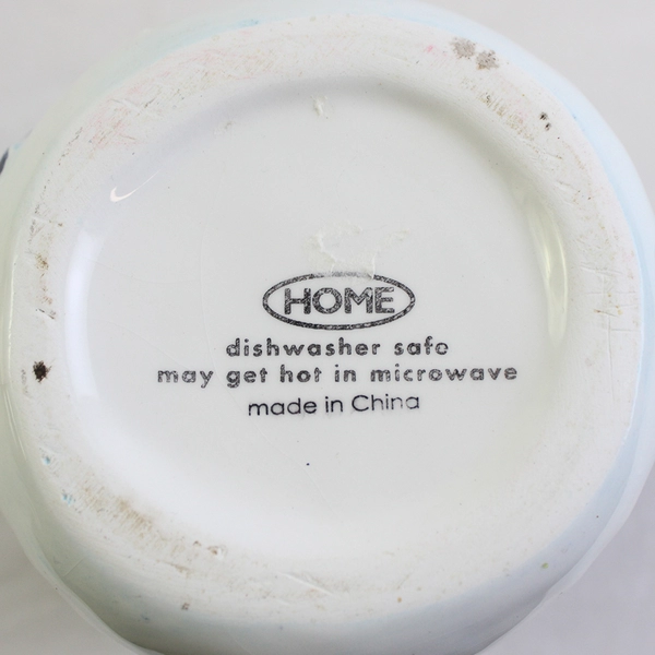 Home Blue/White Snowman Shaped Ceramic Mug W/ Handle 5.25" Tall