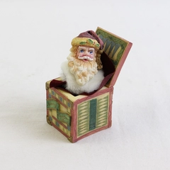 Enesco Touch Of Time "Happiness" Santa Jack In The Box Figurine 1999