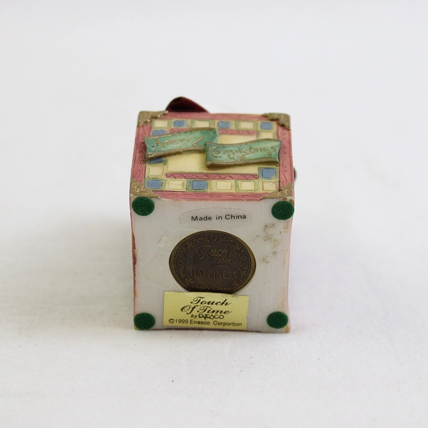 Enesco Touch Of Time "Happiness" Santa Jack In The Box Figurine 1999