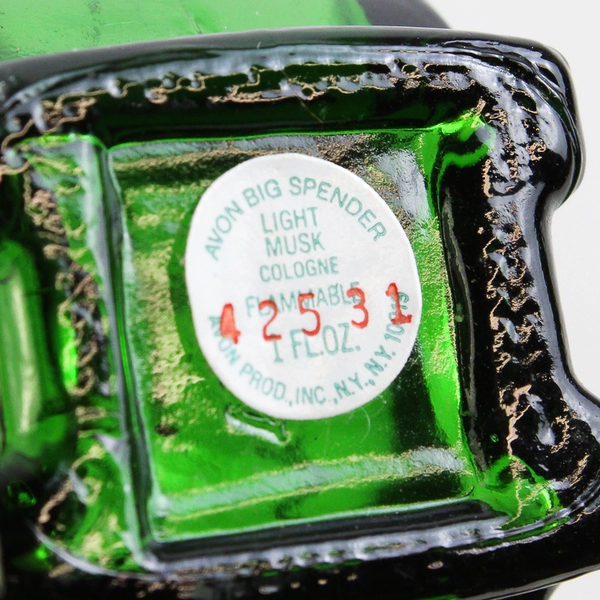 Vintage Avon Big Spender Light Musk Cologne (Empty Bottle, 1 Oz)