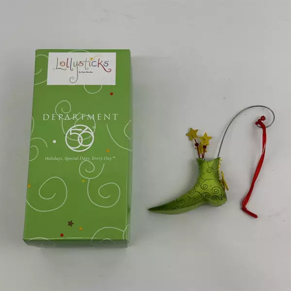 Department 56 LOLLYSTICKS Kym Bowles Christmas Boot Ornament 56.07679