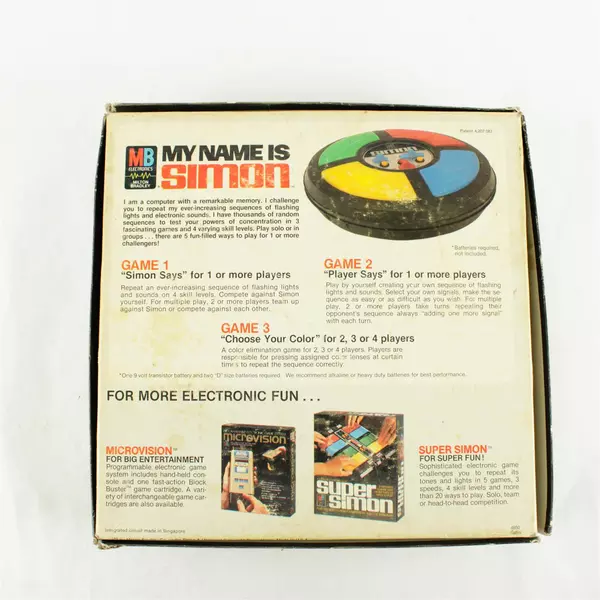 Vintage 1978 Milton Bradley Simon Game Original Box Needs Batteries