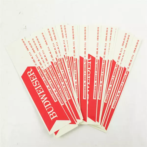 Lot of 34 Vintage Budweiser Shelf Strips Bar Beer Display Collectible