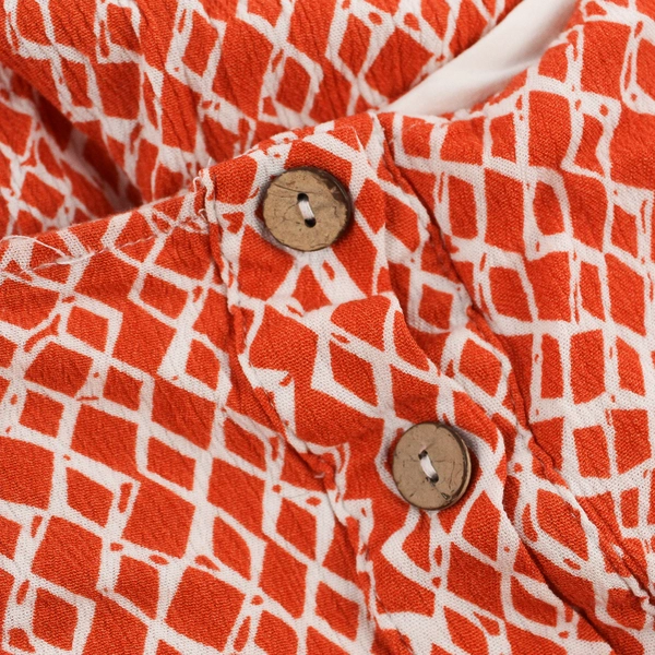 Shop Neighbor Women's M Orange and White Strappy Flowy Sun Dress