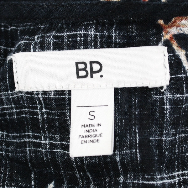 BP Women's S Black Floral Sleeveless Ruffle Tie Front Waist Maxi Dress