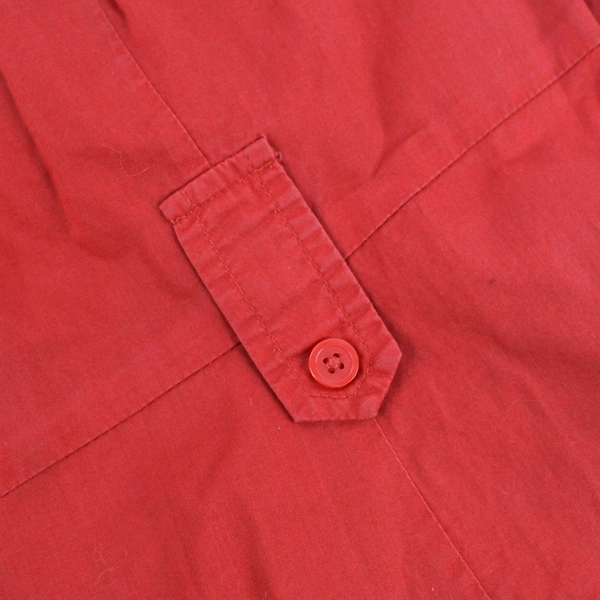 Old Navy Women's M Orange Button Down Midi-Length Sleeveless 100% Cotton Dress