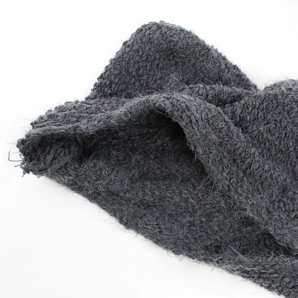 POL Women's L Gray Hooded Button Up Chunky Knit Cardigan Sweater