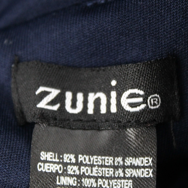 Zunie Girls Size M (10/12) Blue Velour High Neck Short Sleeve Ruffle Dress