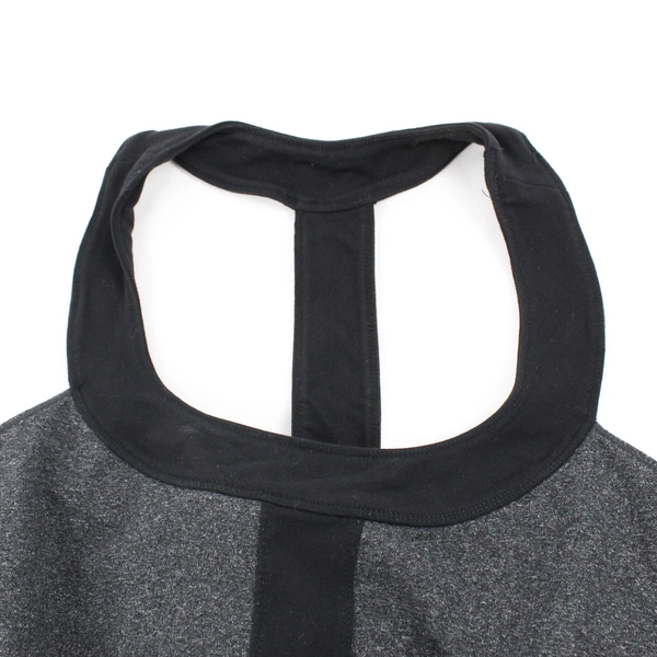 Zobha Women's 6 Black and Gray Racer Back Workout Tank w/Built in Bra