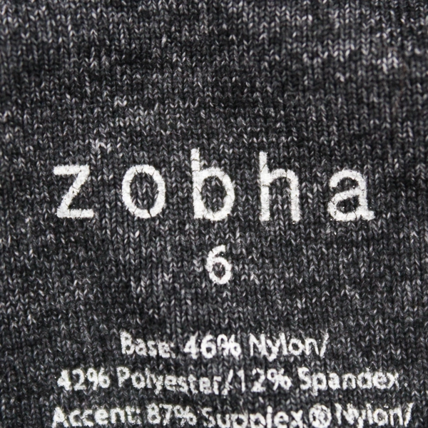 Zobha Women's 6 Black and Gray Racer Back Workout Tank w/Built in Bra