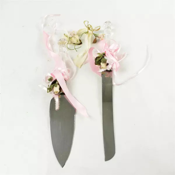 New Wedding Cake Knife & Server Set 13.75in Open Box Original Packaging