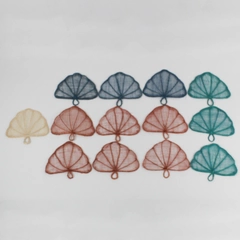 Lot of 13 Woven Botanical Coasters Hanging Decor Butterfly Shapes Colored